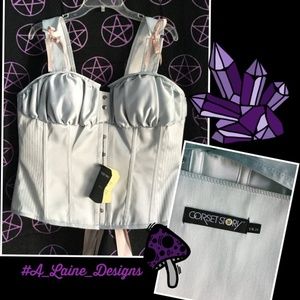 PRICE SLASHED! NWT! Corset Story Steel Blue Corset